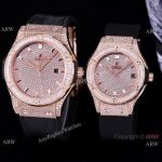 Swiss Quality Bust Down Hublot Classic Fusion Couple watches 44mm and 33mm